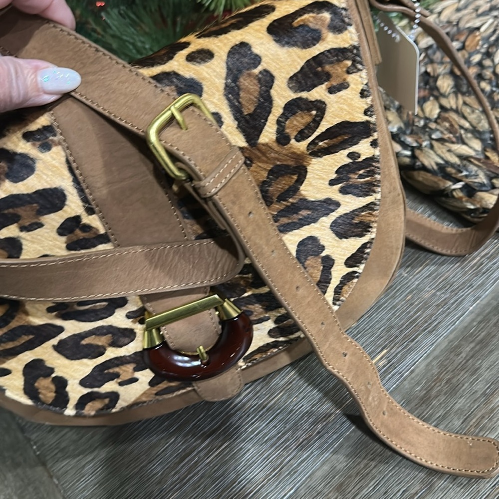 Sharif Leopard Print Crossbody Bag - Picture 2 of 10
